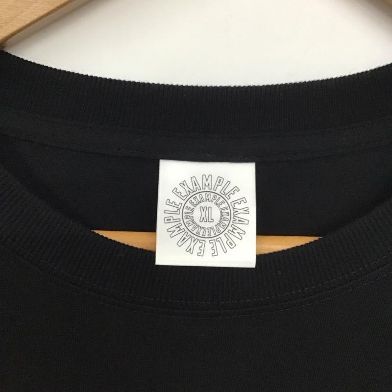 イグザンプル EXAMPLE Tシャツ 半袖 半袖カットソー プリントTシャツ クルーネックカットソー XL プリント 黒 / ブラック /  メンズ USED 古着 中古 10131230
