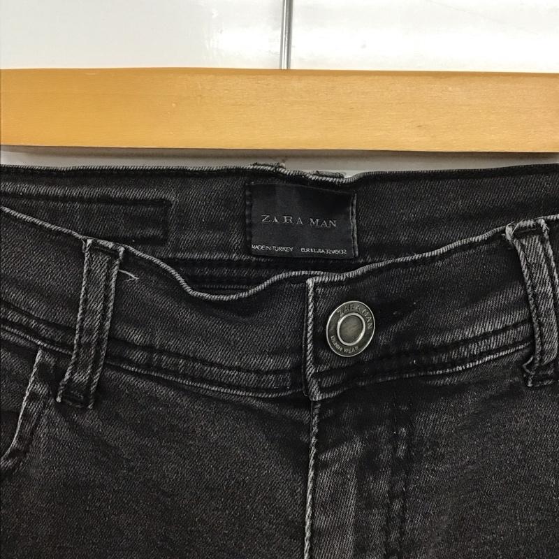 ザラメン ZARA MAN パンツ デニム、ジーンズ デニムパンツ スリムパンツ カジュアルパンツ ストレッチパンツ 42インチ 無地 黒 / ブラック /  メンズ USED 古着 中古 10143233