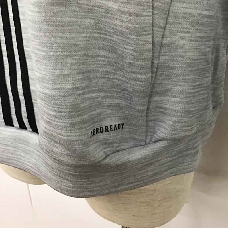 アディダス adidas パーカー 長袖 ED1946 ジップアップ パーカー L 無地 灰 / グレー /  メンズ USED 古着 中古 10106238