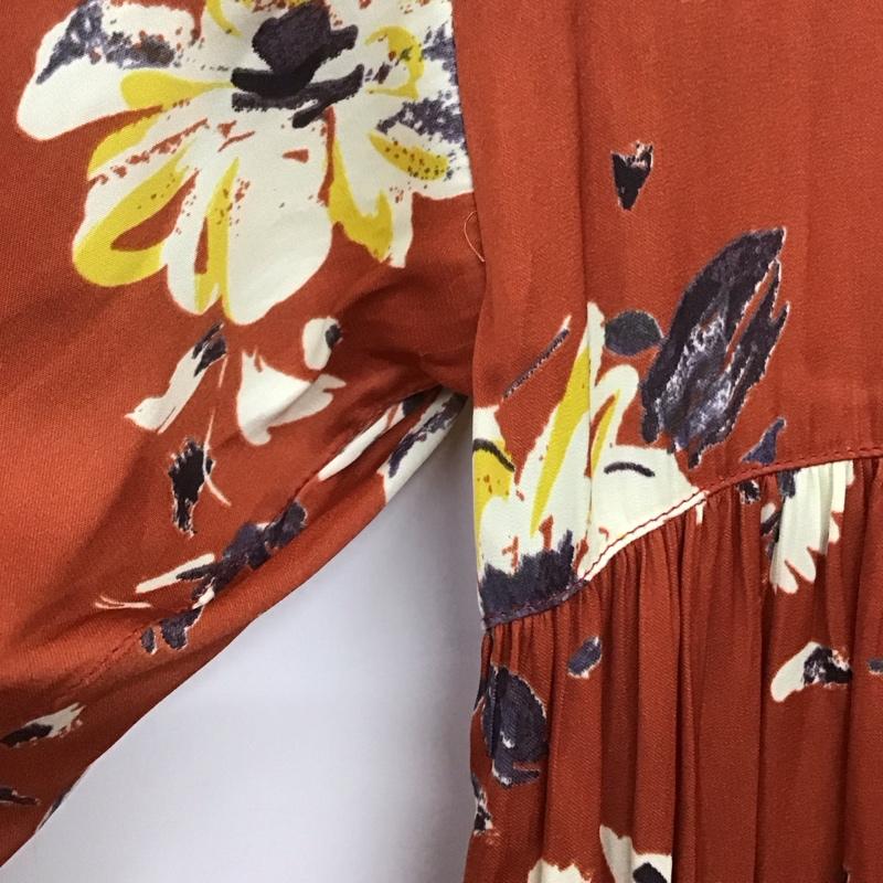 アメリカンホリック AMERICAN HOLIC ワンピース ロングスカート 長袖ロングワンピース ノーカラーシャツワンピース フレアスカート FREE プリント マルチカラー / マルチカラー /  レディース USED 古着 中古 10143727