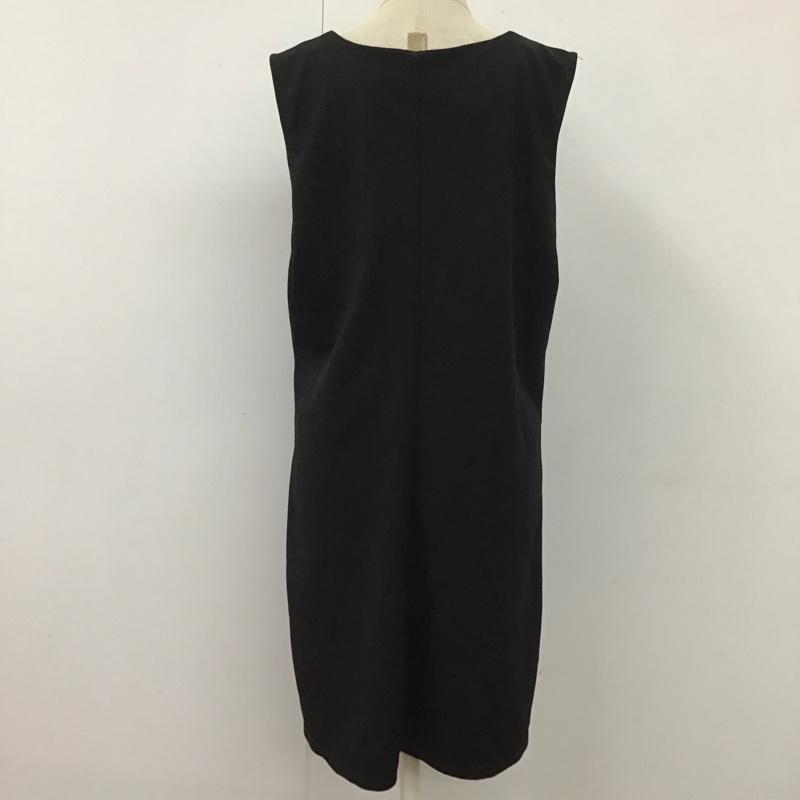 ザラ ZARA ワンピース ひざ丈スカート 0264 590 800 ノースリーブ L 無地 黒 / ブラック /  レディース USED 古着 中古 10115020