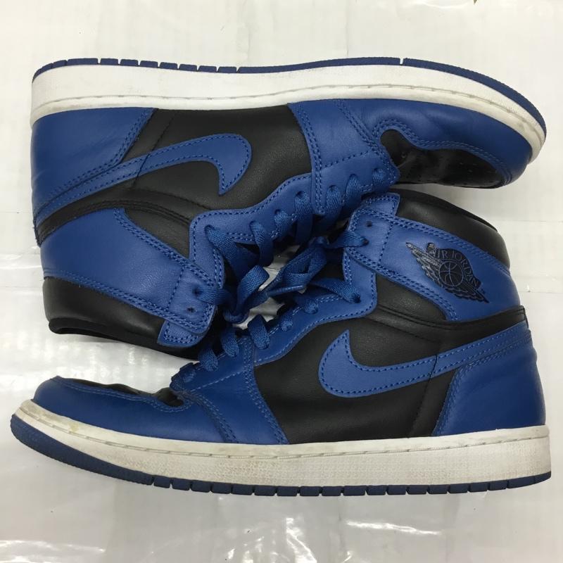 ナイキ NIKE スニーカー スニーカー 555088-404 AIR JORDAN 1 RETRO HIGH OG 27.5cm 箱有 27.5cm ロゴ、文字 黒 / ブラック / X 青 / ブルー /  メンズ USED 古着 中古 10122250