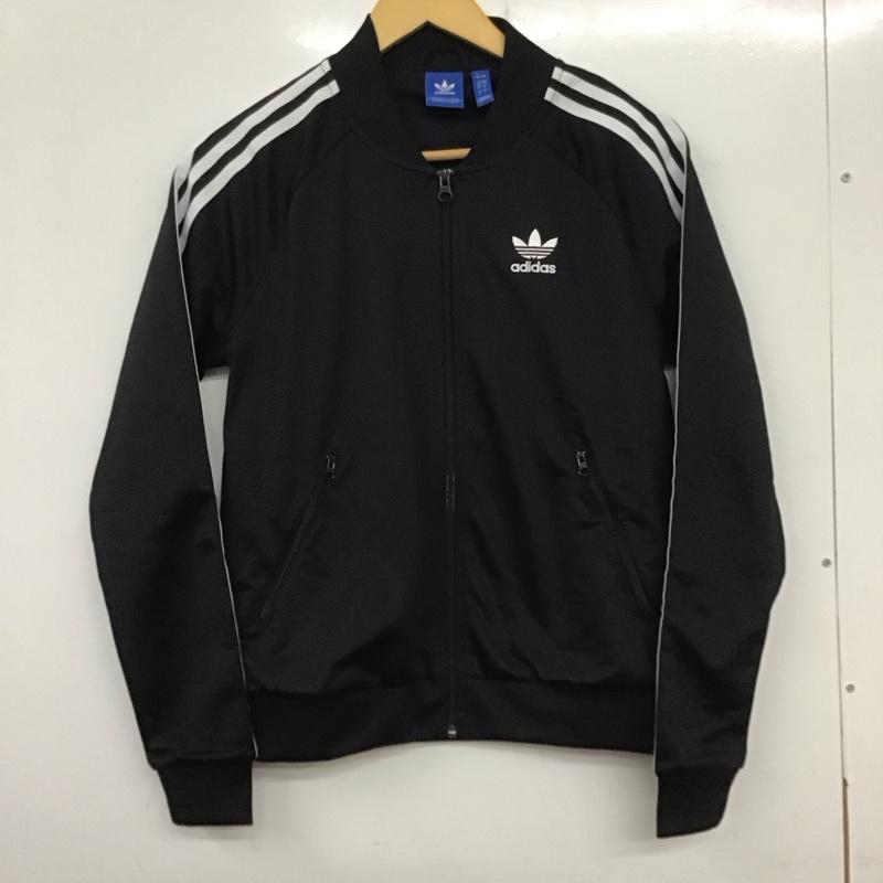 アディダス adidas ジャケット、上着 ジャンパー、ブルゾン BK5931 スーパースタートラックトップ プリント X ロゴ、文字 黒 / ブラック /  レディース USED 古着 中古 10139942