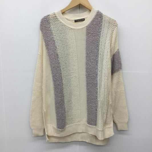 フラボア FRAPBOIS ニット、セーター 長袖 ONE SIZE  アイボリー / アイボリー / X 紫 / パープル / X 桃 / ピンク /  レディース USED 古着 中古 10144418
