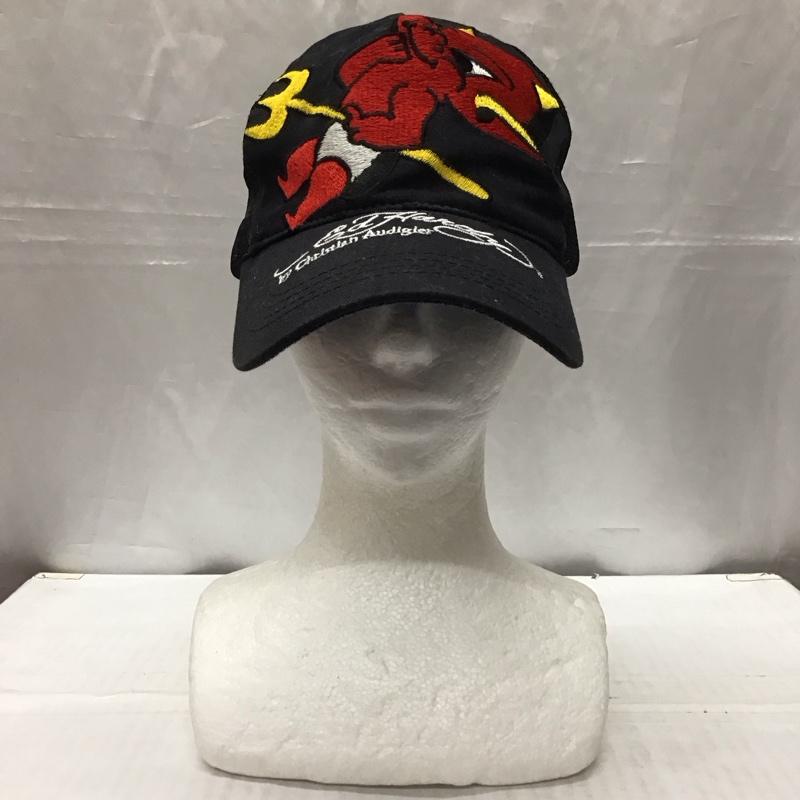 エドハーディー Ed Hardy 帽子 キャップ メッシュキャップ 刺繍 黒 / ブラック /  メンズ USED 古着 中古 10116454