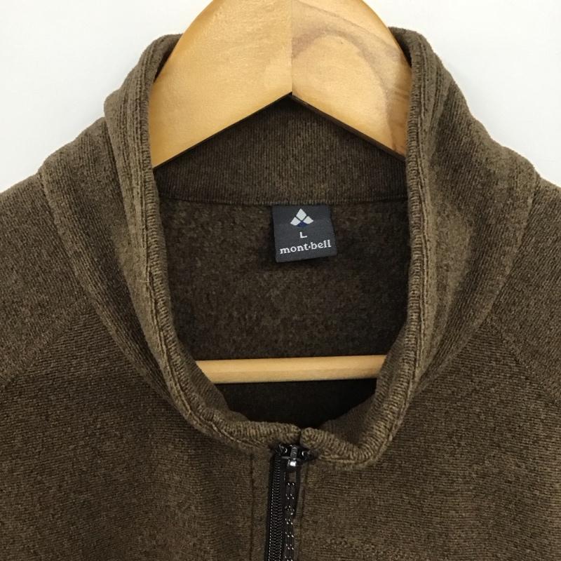 モンベル mont-bell ジャケット、上着 ジャケット、ブレザー 1114432 シャミースジャケット ジップアップジャケット スタンドカラー L ロゴ、文字 茶 / ブラウン /  メンズ USED 古着 中古 10143206