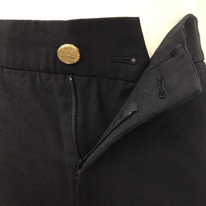 グッチ GUCCI パンツ スラックス 金ボタン ウール混 46 無地 黒 / ブラック /  メンズ USED 古着 中古 10119674