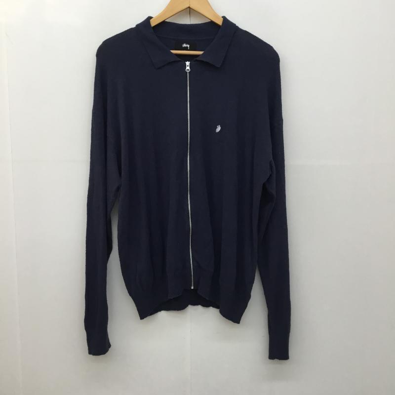 ステューシー STUSSY ジャケット、上着 ジャケット、ブレザー 23ss　LIGHT　WEIGHT　LS　ZIP　POLO L 刺繍 X ワンポイント 紺 / ネイビー /  メンズ USED 古着 中古 10122742