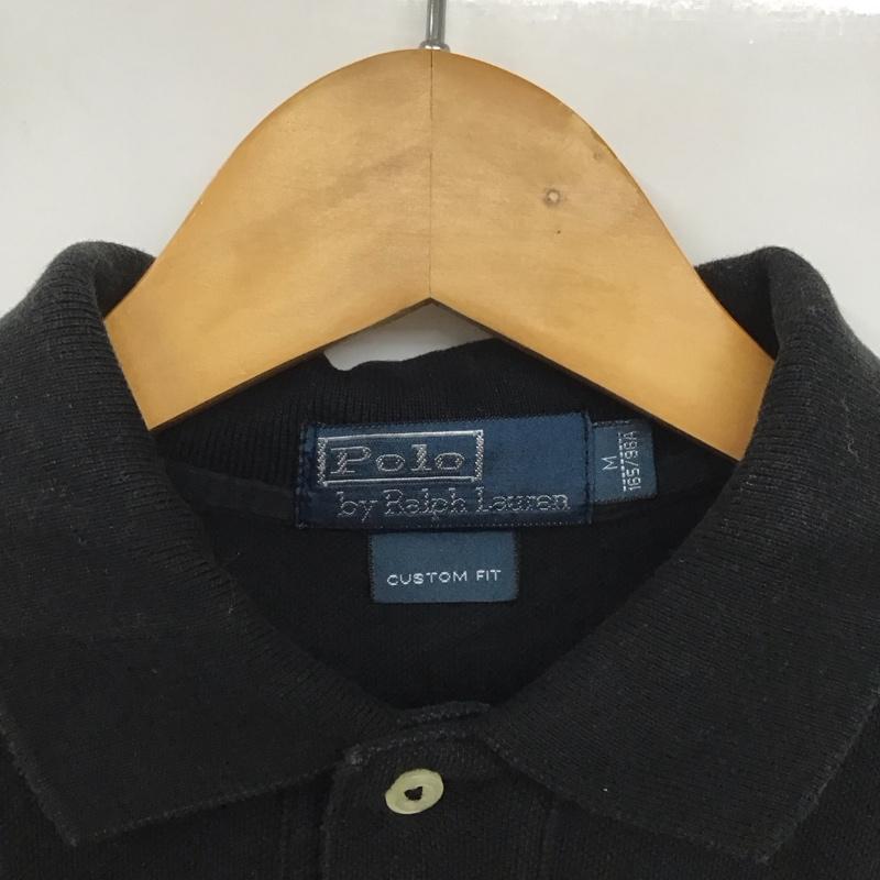 ポロバイラルフローレン Polo by RALPH LAUREN ポロシャツ 半袖 半袖ポロシャツ カラーシャツ 半袖カットソー M ロゴ、文字 黒 / ブラック /  メンズ USED 古着 中古 10136206
