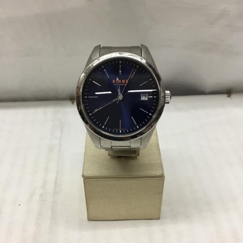 ビームス BEAMS 腕時計 アナログ（自動巻き） GN-4W-S 740142 CITIZEN ロゴ、文字 銀 / シルバー / X 紺 / ネイビー /  メンズ USED 古着 中古 10117585