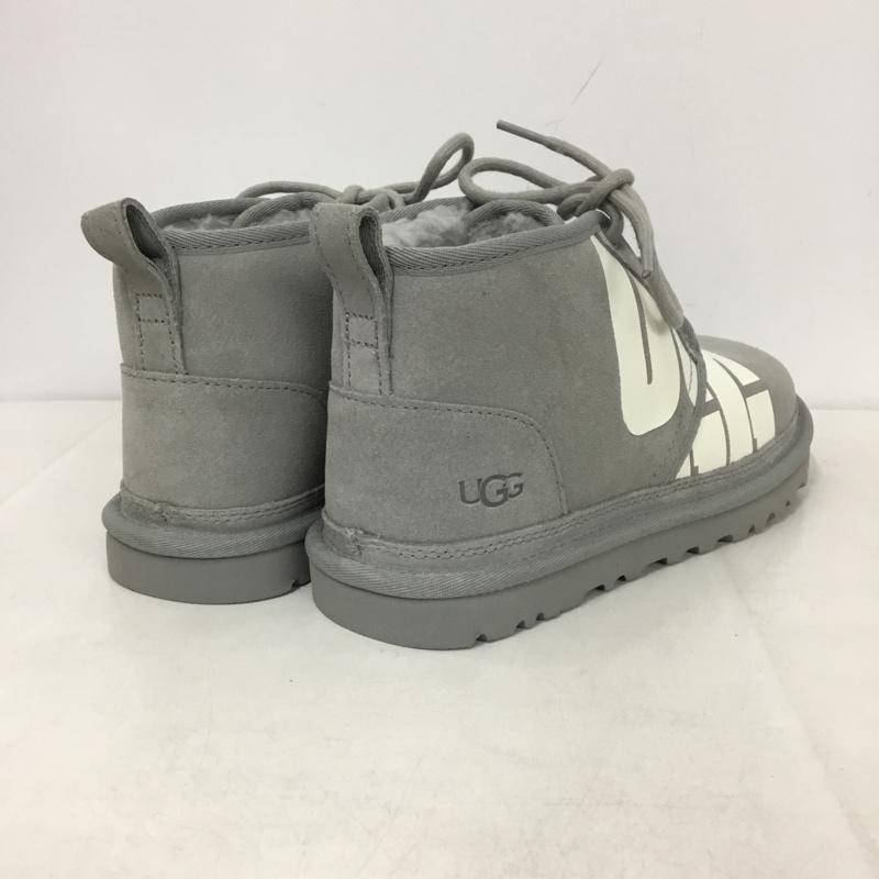 アグ UGG ブーツ ショートブーツ 1128215 Neumel Chopd レースアップ 24cm 箱有 24.0cm ロゴ、文字 灰 / グレー /  レディース USED 古着 中古 10145143