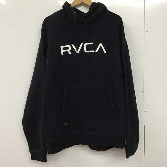 ルーカ RVCA パーカー 長袖 長袖 L ロゴ、文字 黒 / ブラック /  メンズ USED 古着 中古 10139697