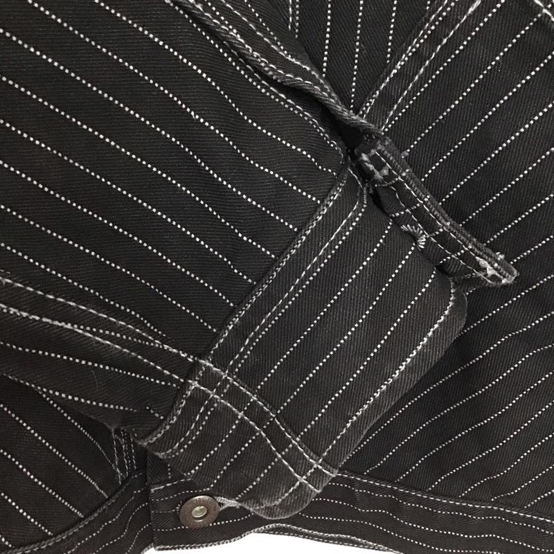 ショットブロス SCHOTT BROS. ジャケット、上着 ジャケット、ブレザー 3122066 ショットオールドヒッコリーデニムジャケット アウター L ストライプ 黒 / ブラック /  メンズ USED 古着 中古 10134373