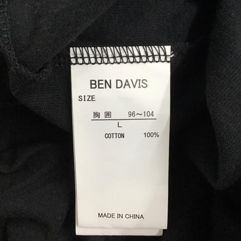 ベンデイビス BEN DAVIS Tシャツ 半袖 半袖カットソー プリントTシャツ クルーネックカットソー L ロゴ、文字 黒 / ブラック /  メンズ USED 古着 中古 10125112