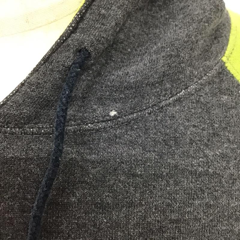 バートン BURTON パーカー 長袖 プルオーバー スウェット M ワンポイント ダークグレー / ダークグレー / X 黄緑 / イエローグリーン / X 緑 / グリーン /  メンズ USED 古着 中古 10112657