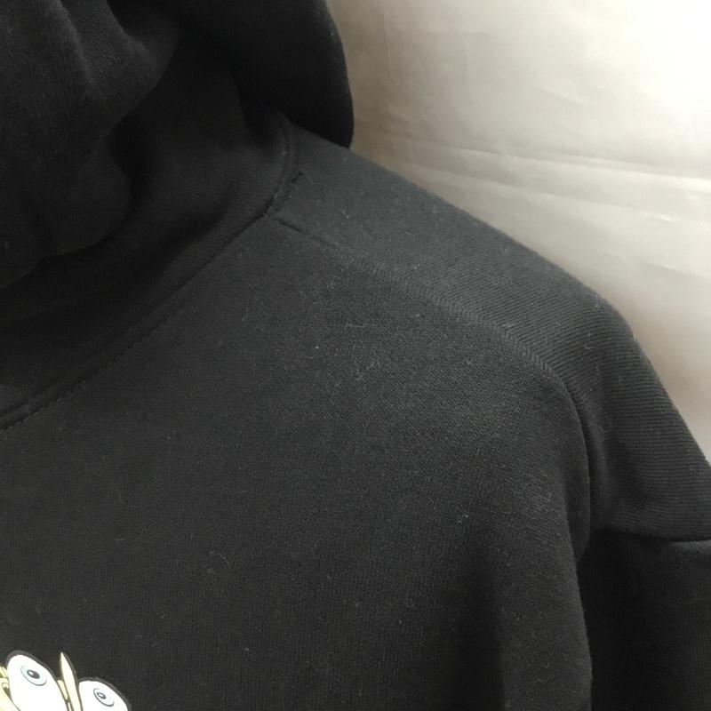 ヘンネスアンドモーリッツ H&M パーカー 長袖 長袖パーカー フード付きパーカー プリントスウェット トレーナー L プリント 黒 / ブラック /  メンズ USED 古着 中古 10122335