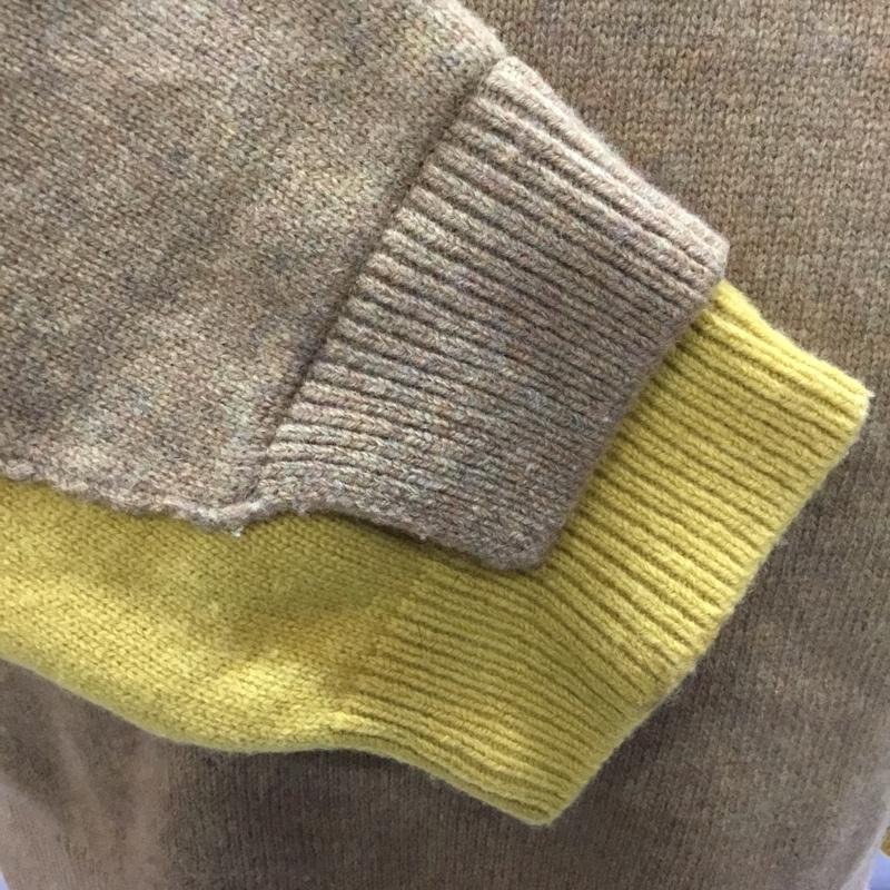 ヨーク YOKE ニット、セーター 長袖 YK22AW0432S CONNECTINGCREWNECKSWEATER 長袖ニット セーター 3 無地 ベージュ / ベージュ / X 黄 / イエロー /  メンズ USED 古着 中古 10106599