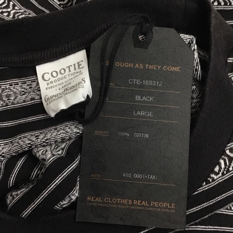 クーティー COOTIE Tシャツ 半袖 半袖カットソー プリントTシャツ クルーネックカットソー L プリント 白 / ホワイト / X 黒 / ブラック /  メンズ USED 古着 中古 10113143