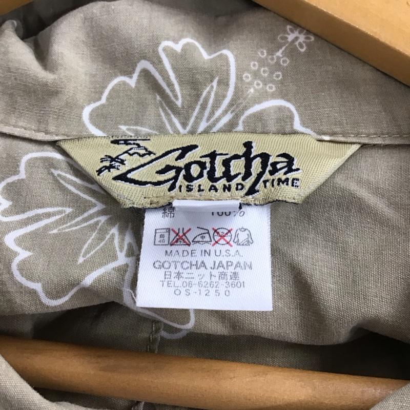 古着 USED シャツ、ブラウス 半袖 半袖シャツ プリントシャツ ポケットシャツ 80s 90s usa製 gotcha M プリント ベージュ / ベージュ /  メンズ USED 古着 中古 10150453