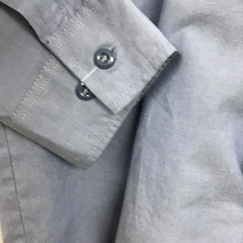 ミリタリー ミリタリー シャツ、ブラウス 長袖 長袖シャツ 無地シャツ カラーシャツ ミリタリーシャツ L ロゴ、文字 水色 / ライトブルー /  メンズ USED 古着 中古 10140670