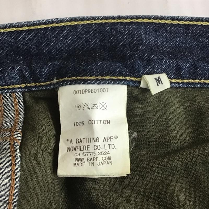 アベイシングエイプ A BATHING APE パンツ デニム、ジーンズ デニムパンツ ストレッチパンツ スリムパンツ カジュアルジーンズ M 無地 インディゴ / インディゴ /  メンズ USED 古着 中古 10107184