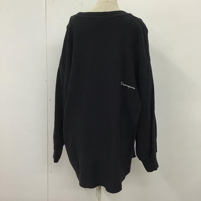 チャンピオン Champion トレーナー 長袖 CWST006 REVERSE WEAVE RODEO CROWN M ロゴ、文字 黒 / ブラック /  レディース USED 古着 中古 10120338