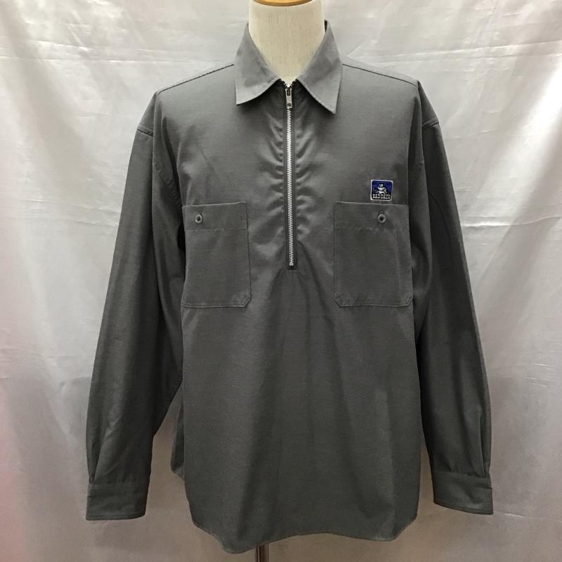 ラディアル RADIALL シャツ、ブラウス 長袖 rad-24aw-sh002 HALF ZIP SHIRT L/S L 無地 灰 / グレー /  メンズ USED 古着 中古 10122090