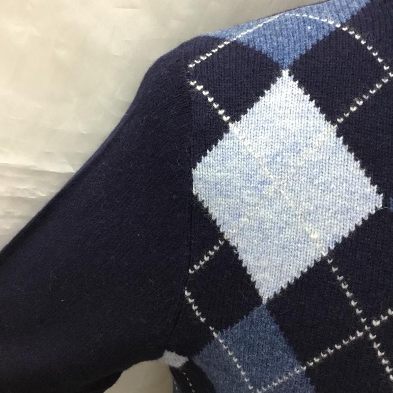 ブルックスブラザーズ BROOKS BROTHERS ニット、セーター 長袖 長袖ニットカットソー ニット セーター ジップアップネックニット S チェック マルチカラー / マルチカラー /  メンズ USED 古着 中古 10113542