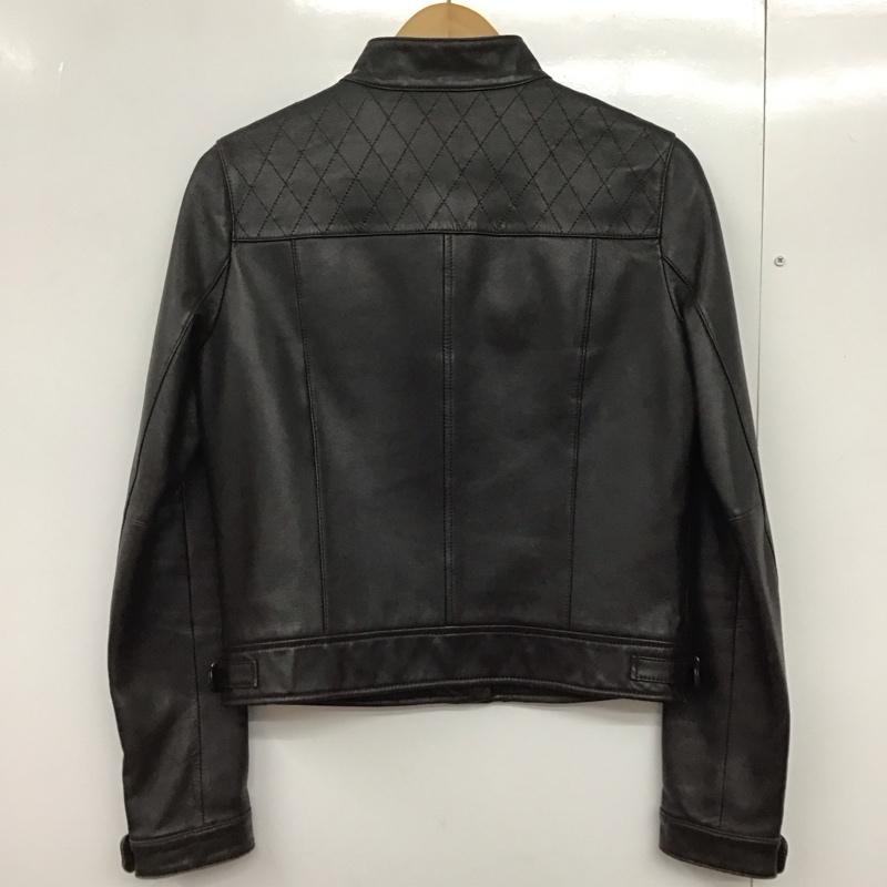 コムサデモード COMME CA DUMODE ジャケット、上着 レザージャケット 00-02LS02 ラムレザー 羊革 無地 ダークブラウン / ダークブラウン /  レディース USED 古着 中古 10143815