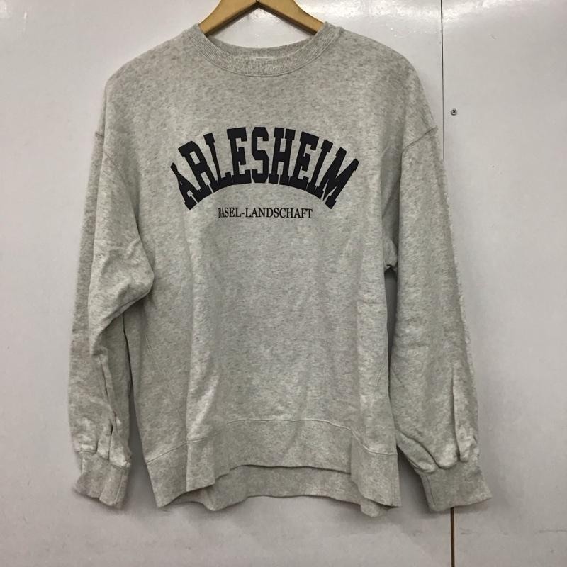 ローリーズファーム LOWRYS FARM トレーナー 長袖 FREE ロゴ、文字 灰 / グレー /  レディース USED 古着 中古 10141229