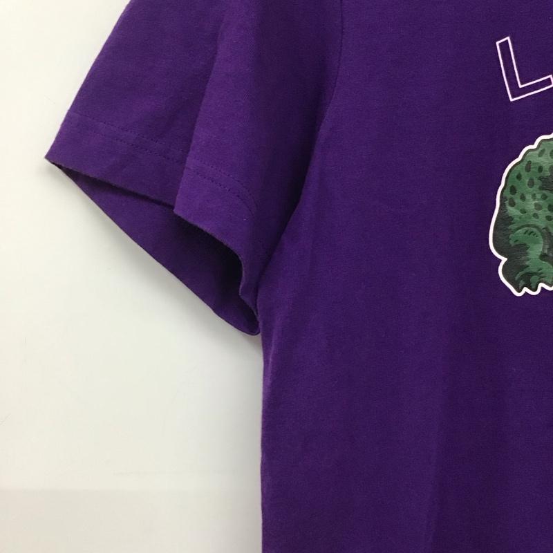 ラコステ LACOSTE Tシャツ 半袖 半袖カットソー プリントTシャツ クルーネックカットソー S ロゴ、文字 紫 / パープル /  メンズ USED 古着 中古 10138903