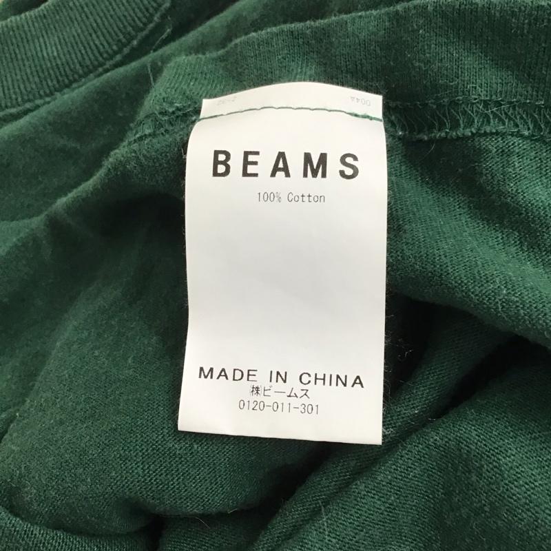 ビームス BEAMS Tシャツ 半袖 半袖カットソー プリントTシャツ クルーネックカットソー L プリント 緑 / グリーン /  メンズ USED 古着 中古 10132102