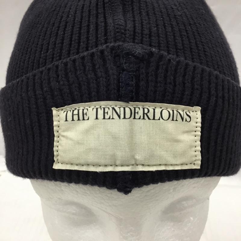 テンダーロイン TENDERLOIN 帽子 ニット帽 ビーニー ロゴ、文字 紺 / ネイビー /  メンズ USED 古着 中古 10106008