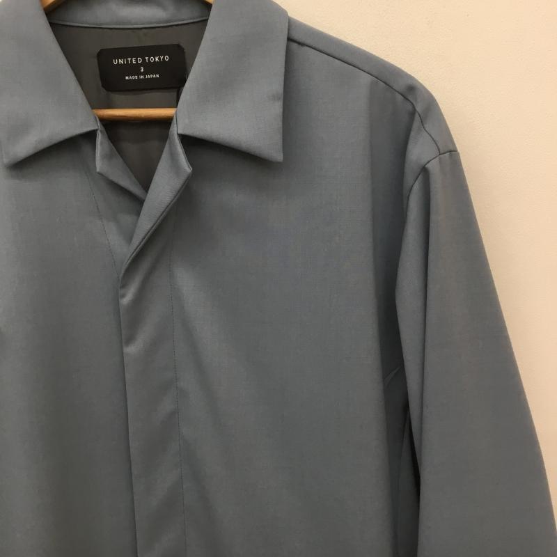 ユナイテッドトウキョウ UNITED TOKYO ジャケット、上着 ジャケット、ブレザー UNITED TOKYO クリアウールシャツブルゾン 131250008 3 無地 水色 / ライトブルー /  メンズ USED 古着 中古 10135898