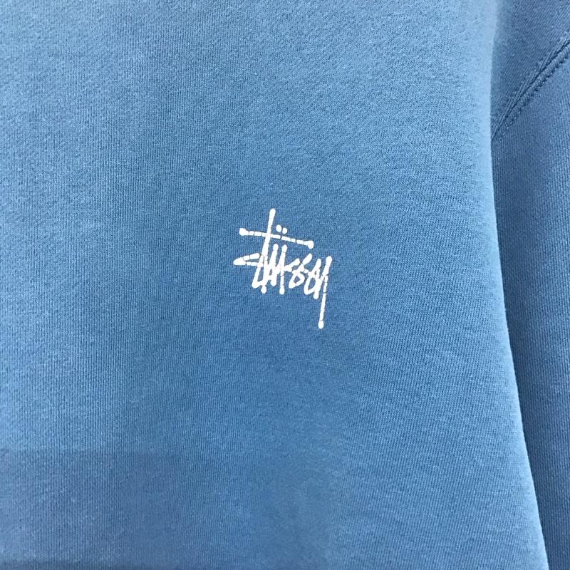 ステューシー STUSSY トレーナー 長袖 長袖トレーナー スウェット クルーネック プルオーバー M ロゴ、文字 青 / ブルー /  メンズ USED 古着 中古 10147753