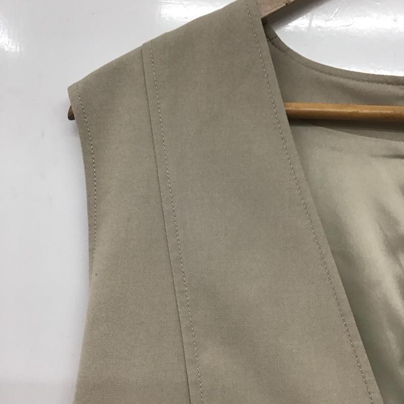 ミラオーウェン Mila Owen ワンピース ロングスカート 09WF0225039 Vネック 1 無地 ベージュ / ベージュ /  レディース USED 古着 中古 10146511
