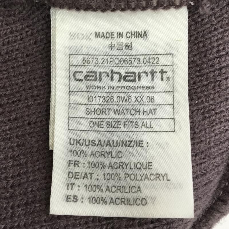 カーハート Carhartt 帽子 ニット帽 FREE ロゴ、文字 紫 / パープル /  メンズ USED 古着 中古 10136541
