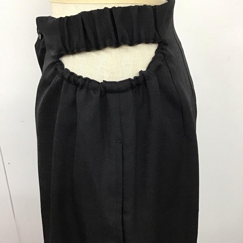 ジーナシス JEANASIS ボトムス ボトムス JS050733CF サイドカットアウトフラップポケットパンツ M 無地 黒 / ブラック /  レディース USED 古着 中古 10123216