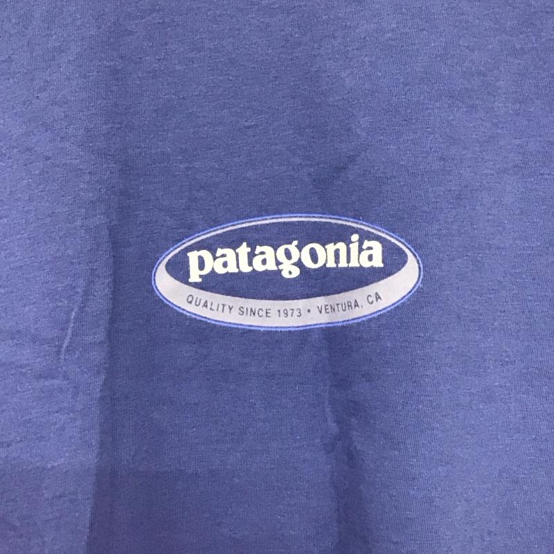 パタゴニア patagonia Tシャツ 半袖 XL ロゴ、文字 X プリント 紺 / ネイビー /  メンズ USED 古着 中古 10143302