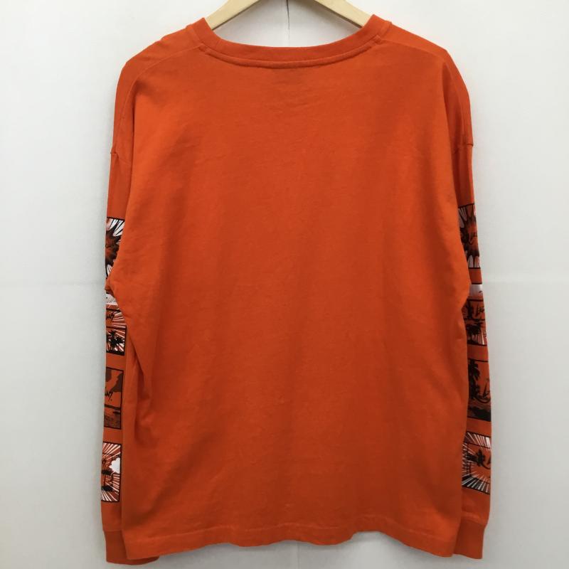 ユーズドクロージング used clothes Tシャツ 長袖 LARKINS ロンT M ロゴ、文字 橙 / オレンジ /  メンズ USED 古着 中古 10127557