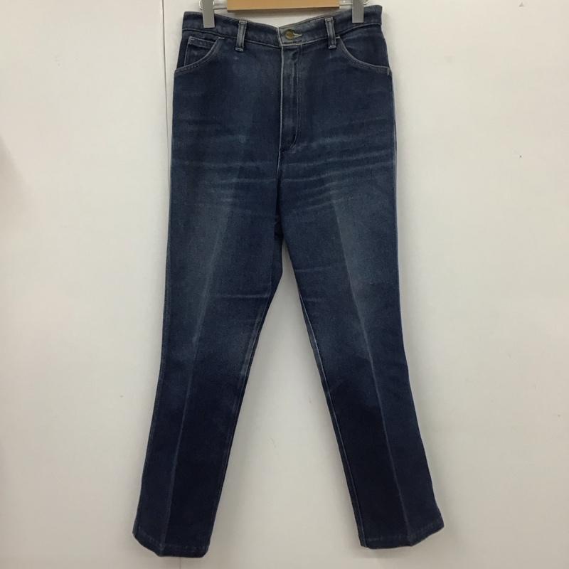 ラングラー Wrangler パンツ デニム、ジーンズ ハイウエスト ストレッチ ロゴ、文字 青 / ブルー /  メンズ USED 古着 中古 10112665