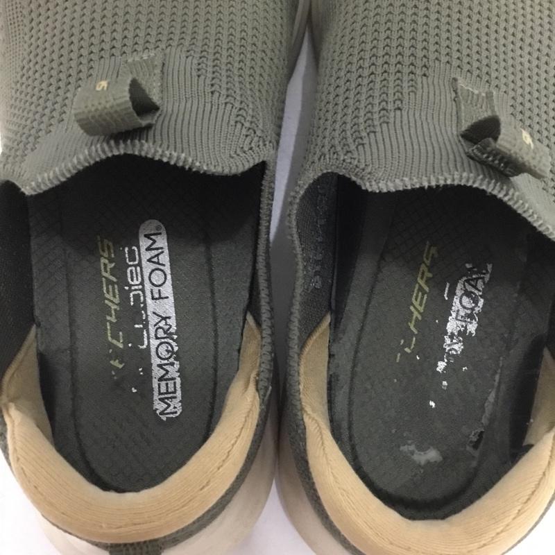 スケッチャーズ SKECHERS スリッポン スリッポン SN232629 VAPOR FOAM COVERT 27.5cm スニーカー 27.5cm ロゴ、文字 カーキ / カーキ /  メンズ USED 古着 中古 10150217