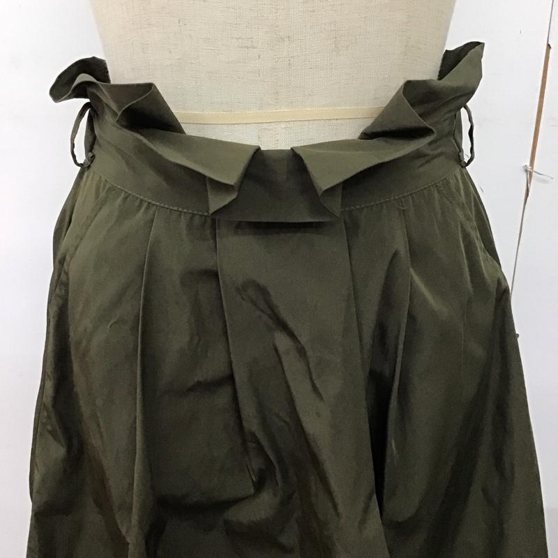 ザラ ZARA スカート ロングスカート XS 無地 カーキ / カーキ /  レディース USED 古着 中古 10124877