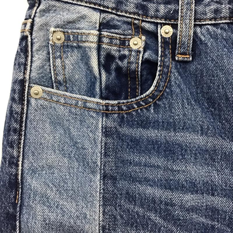 アズールバイマウジー AZUL BY MOUSSY パンツ デニム、ジーンズ 250CAH11-308G PATCHWORK DENIM STRAIGHT S 無地 青 / ブルー /  レディース USED 古着 中古 10119385