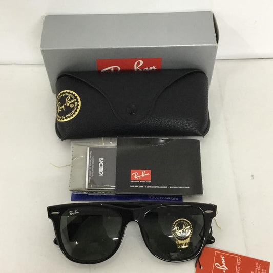 レイバン Ray-Ban めがね・サングラス サングラス RB2140-F WAYFARER カラーレンズ ケース付き ロゴ、文字 黒 / ブラック /  メンズ USED 古着 中古 10129405