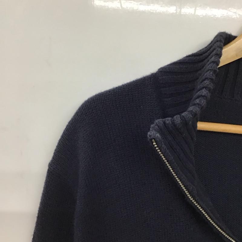 ポロラルフローレン POLO RALPH LAUREN ニット、セーター 長袖 ハーフジップ コットン L ワンポイント 紺 / ネイビー /  メンズ USED 古着 中古 10144724