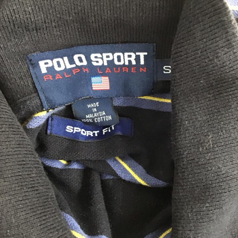 ポロスポーツラルフローレン POLOSPORT ポロシャツ 半袖 半袖ポロシャツ カラーシャツカットソー 半袖カットソー S ボーダー柄 紺 / ネイビー /  メンズ USED 古着 中古 10111278