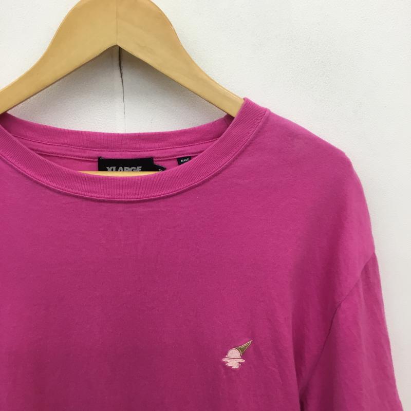 エクストララージ XLARGE Tシャツ 半袖 01201111 TEE ICECREAM OG M ワンポイント 桃 / ピンク / X 黄緑 / イエローグリーン / X 茶 / ブラウン / X 銀 / シルバー /  メンズ USED 古着 中古 10130854
