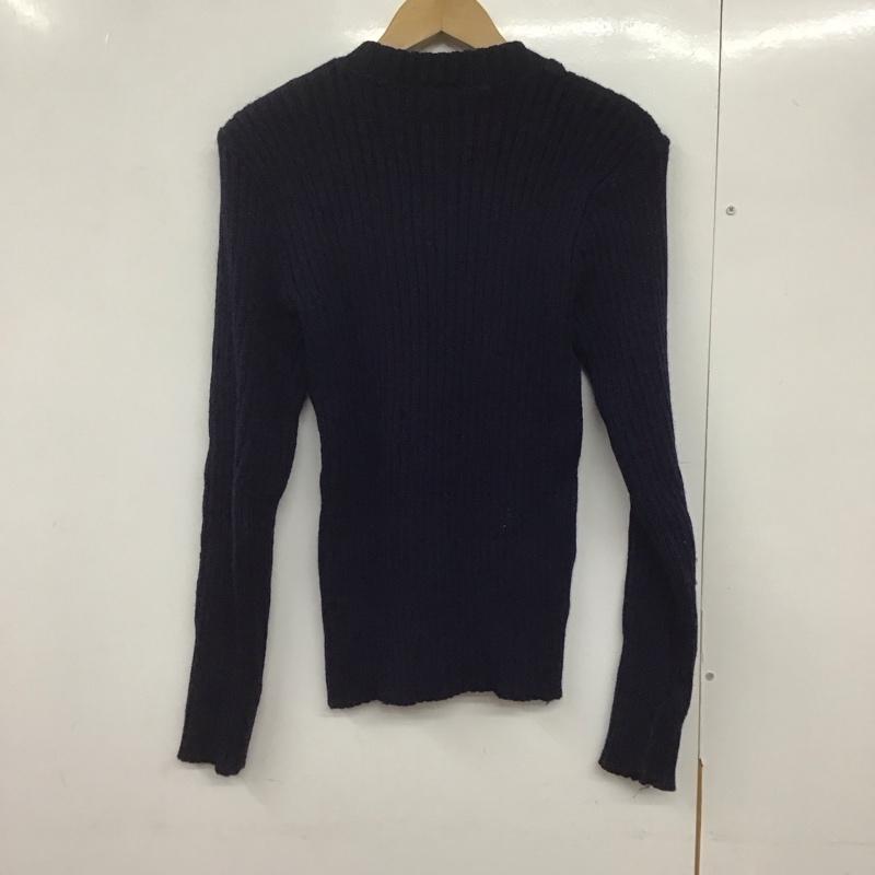 古着 USED ニット、セーター 長袖 長袖ニットカットソー Vネック セーター 48 無地 紺 / ネイビー /  メンズ USED 古着 中古 10142970