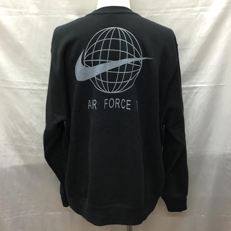 ナイキ NIKE トレーナー 長袖 dz4715-010 NikeSportswearMensSweatshirt 長袖トレーナー クルーネックカットソー XXL ロゴ、文字 黒 / ブラック /  メンズ USED 古着 中古 10121570
